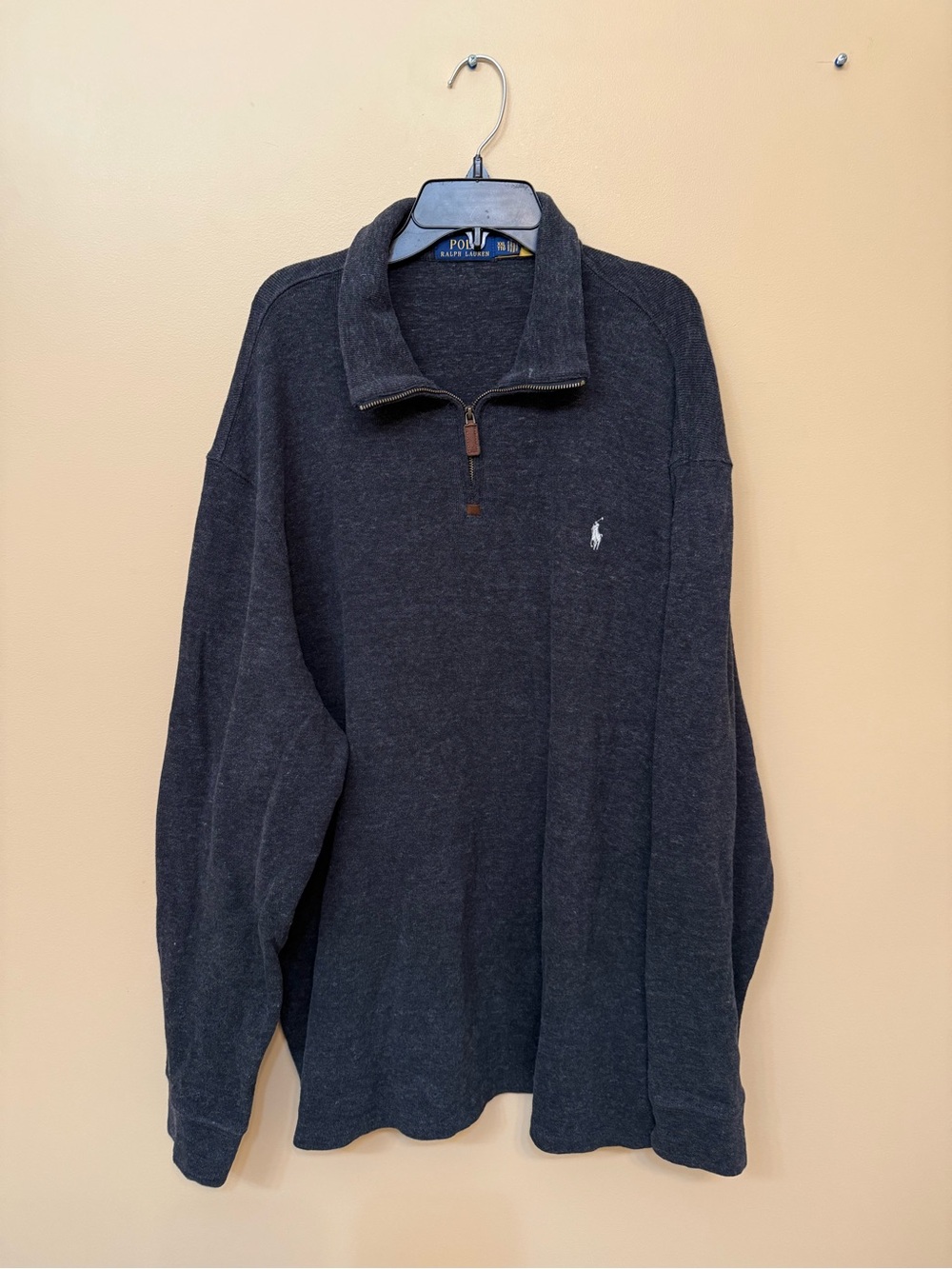 Ralph Lauren Dark Charcoal Half-Zip Pullover Sweater